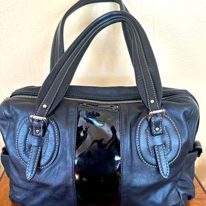 Ralph Lauren black polished patent leather